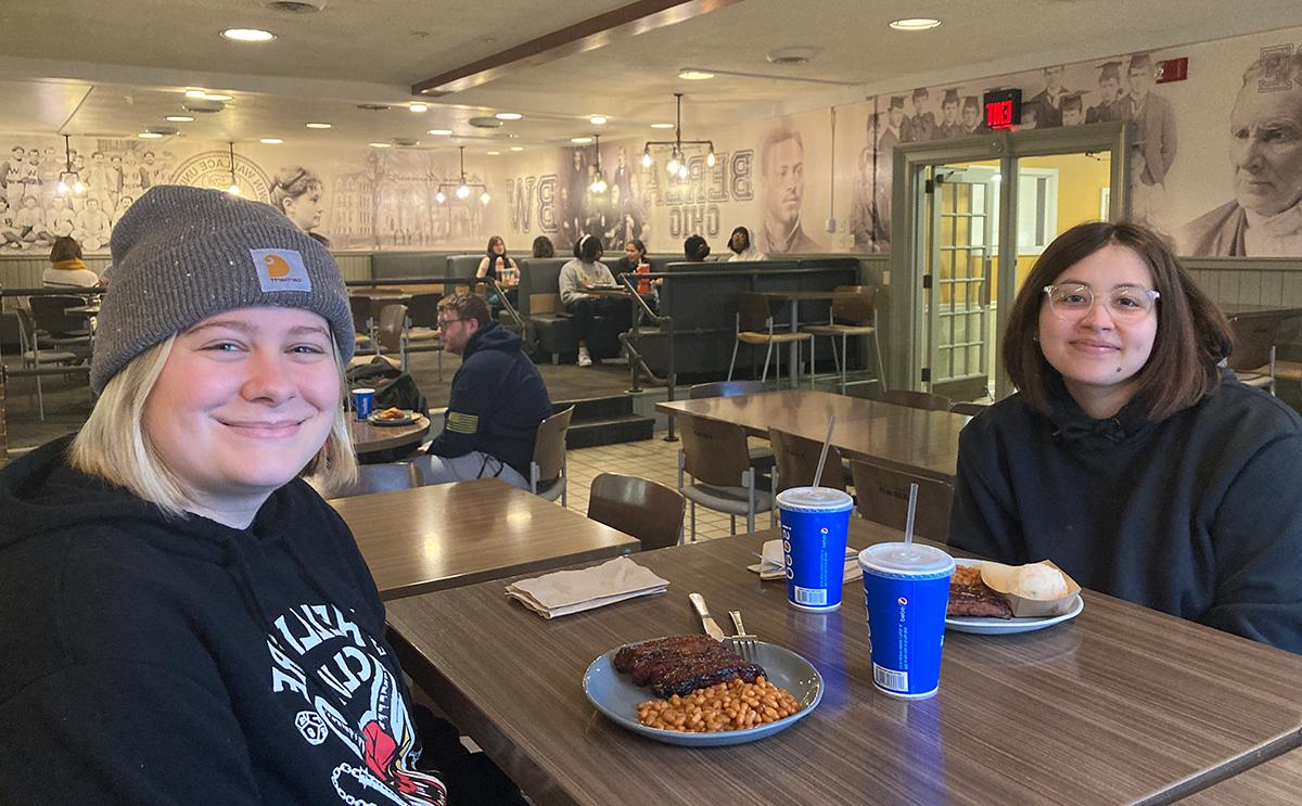 Students dine in the Strosacker Union dining hall