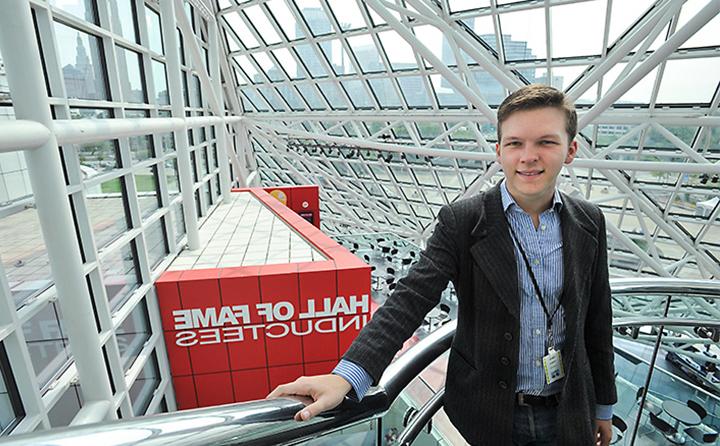 Photo of student inside Rock and Roll Hall of Fame